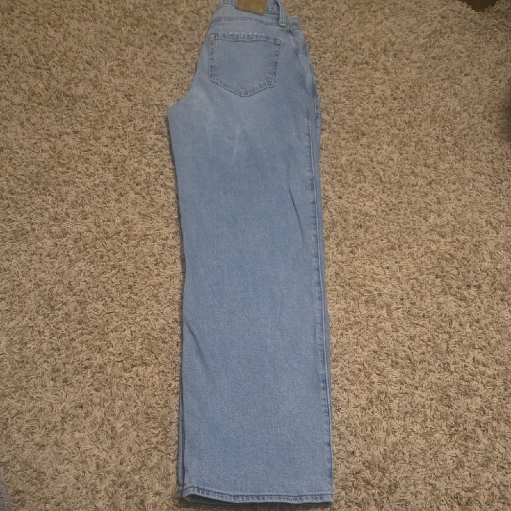 Hollister Women's Light Blue Wide Leg Jeans